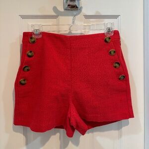 Ann Taylor Signature Shorts Red Petite 2P Like New